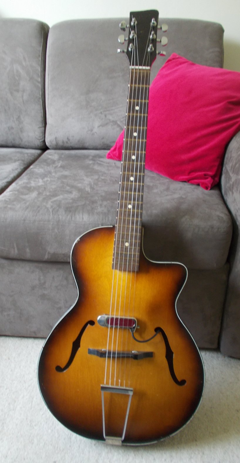 Mick Clarke's Rosetti Foreign Model circa 1963 with De Armond Rhythm Chief 1000 pickup
